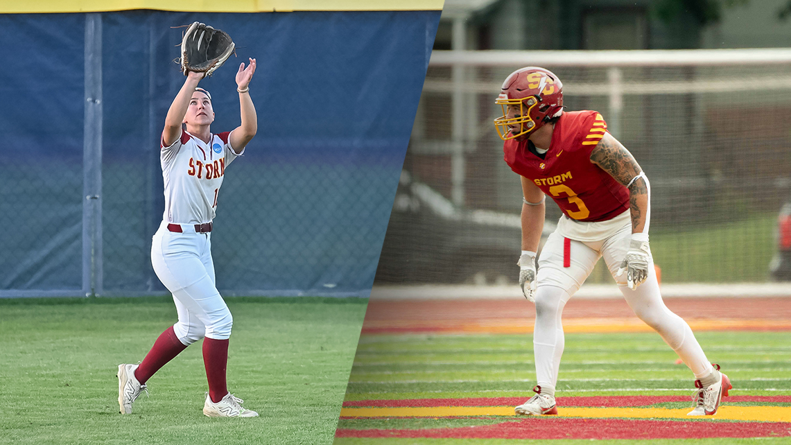Ashlyn Steen (photo by Brian Bishop) and CJ Hangartner (photo by Frank Novak)