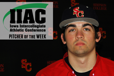 Pennings named IIAC Pitcher of the Week
