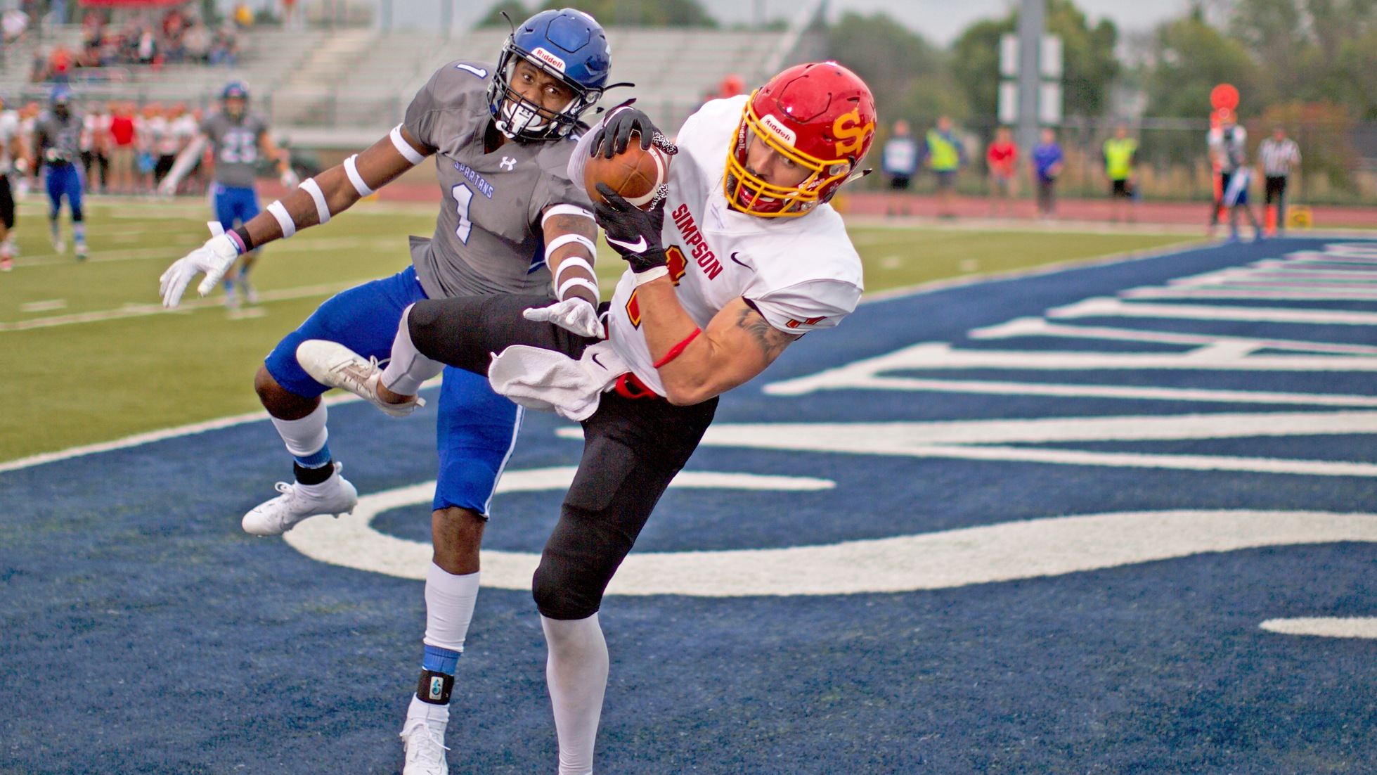 Sam Bartlett set the program single season record with his 15th TD catch of the season against Loras.