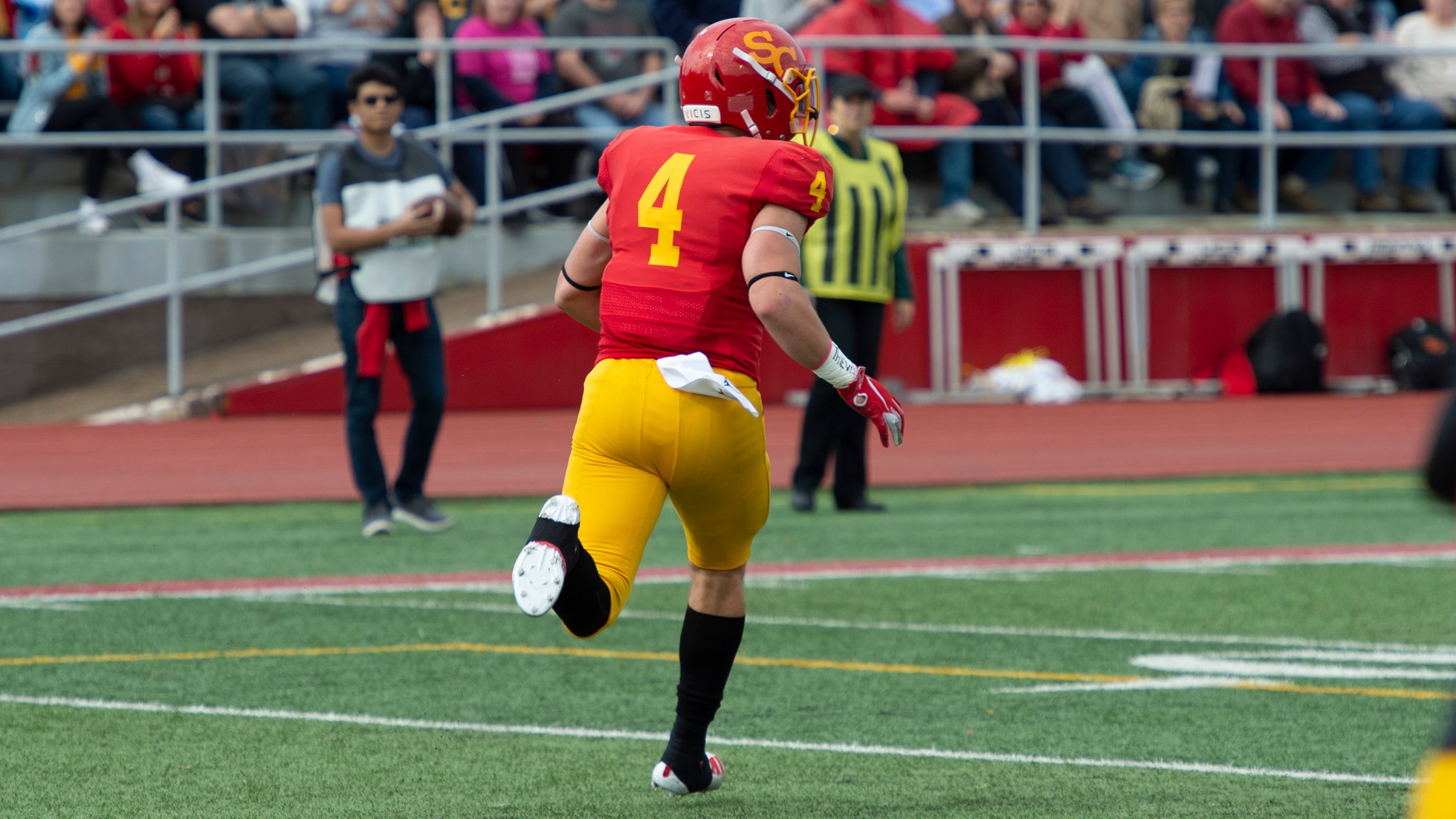 Brendan Holmes now holds the school record for most tackles in a career.