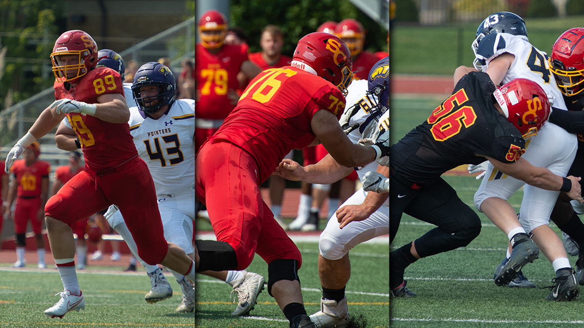 (L to R) Senior Jack Bootsmiller, senior Mason Spree, and junior Wyatt Schaben