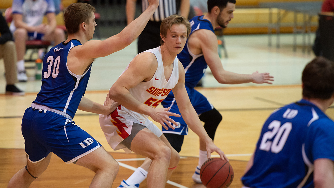 Simpson College men's basketball player Chris Honz.