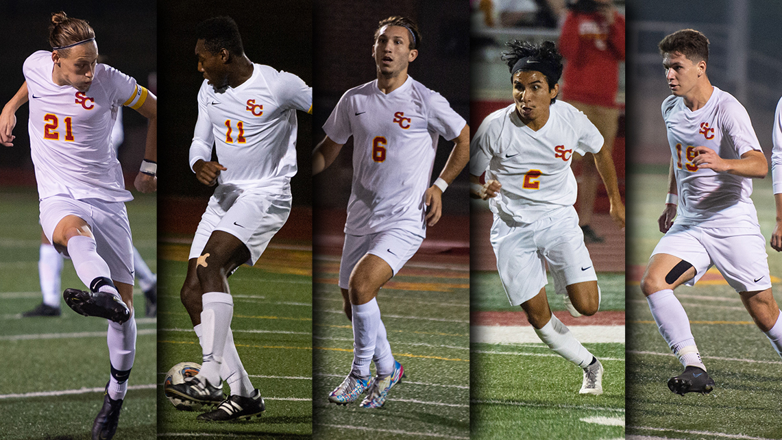 (L to R) Ian Dean, Enrique Idehen, Alan Imamovic, Jordy Triana-Vasquez, Roderick Orellana-Lemus