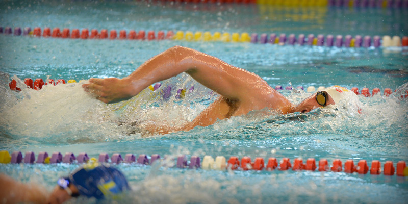 Men's swimming places eighth thanks to six, top-10 performances