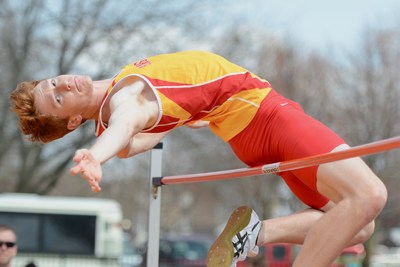 Cord fourth in decathlon at halfway point