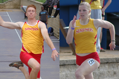 Simpson closes IIAC Track & Field Championships