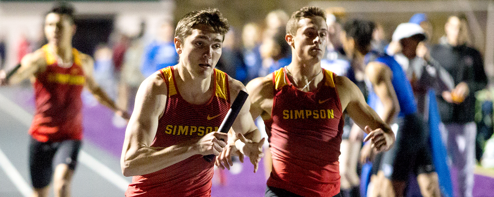 Kellen Fitch and Travis Tupper helped the 4x100-meter relay receive all-conference honors with a second-place finish.