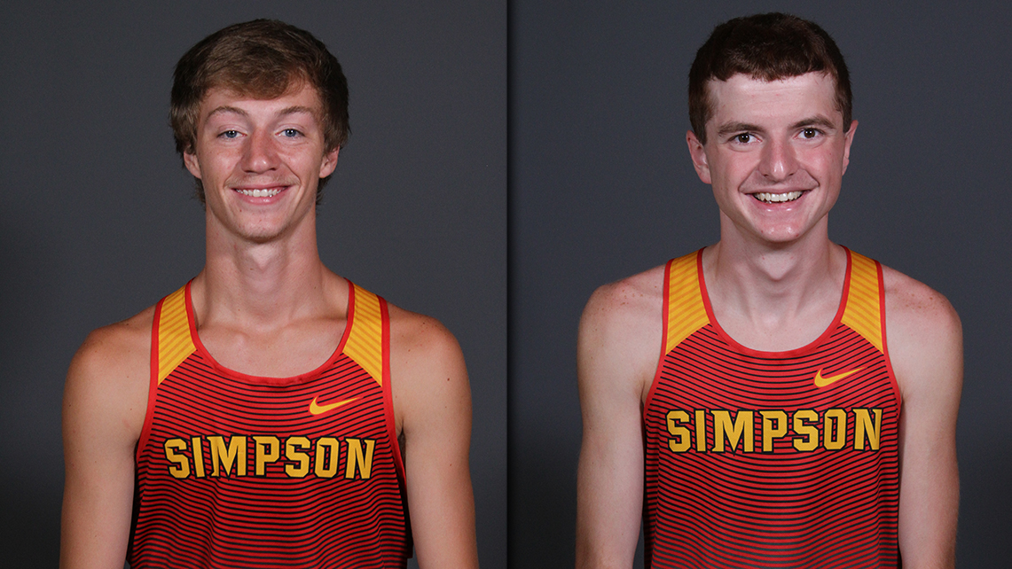 Senior Ryan Courtney (left) and sophomore Spencer Moon (right) were named to the USTFCCCA All-Central Region Team.