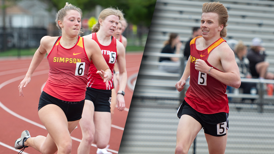 Freshmen Haley Rasmussen (L) and James Murray (R)