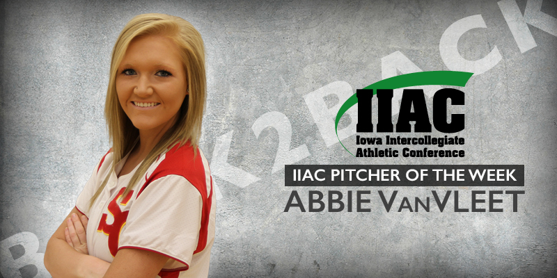 VanVleet voted IIAC's best pitcher for second week in a row