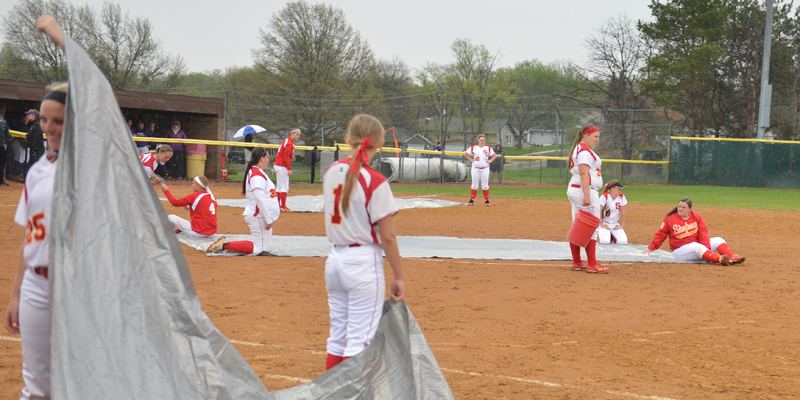 Season-ending softball doubleheader postponed to Sunday