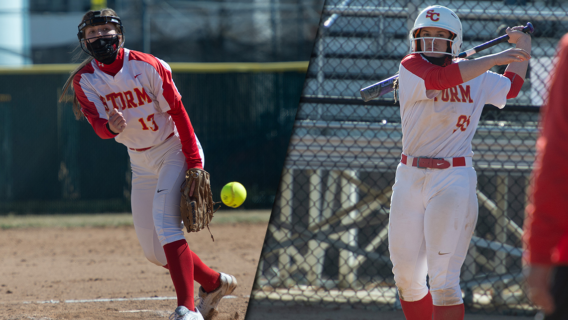 Seniors Emily Bell (13) and Camrey Leo (95)