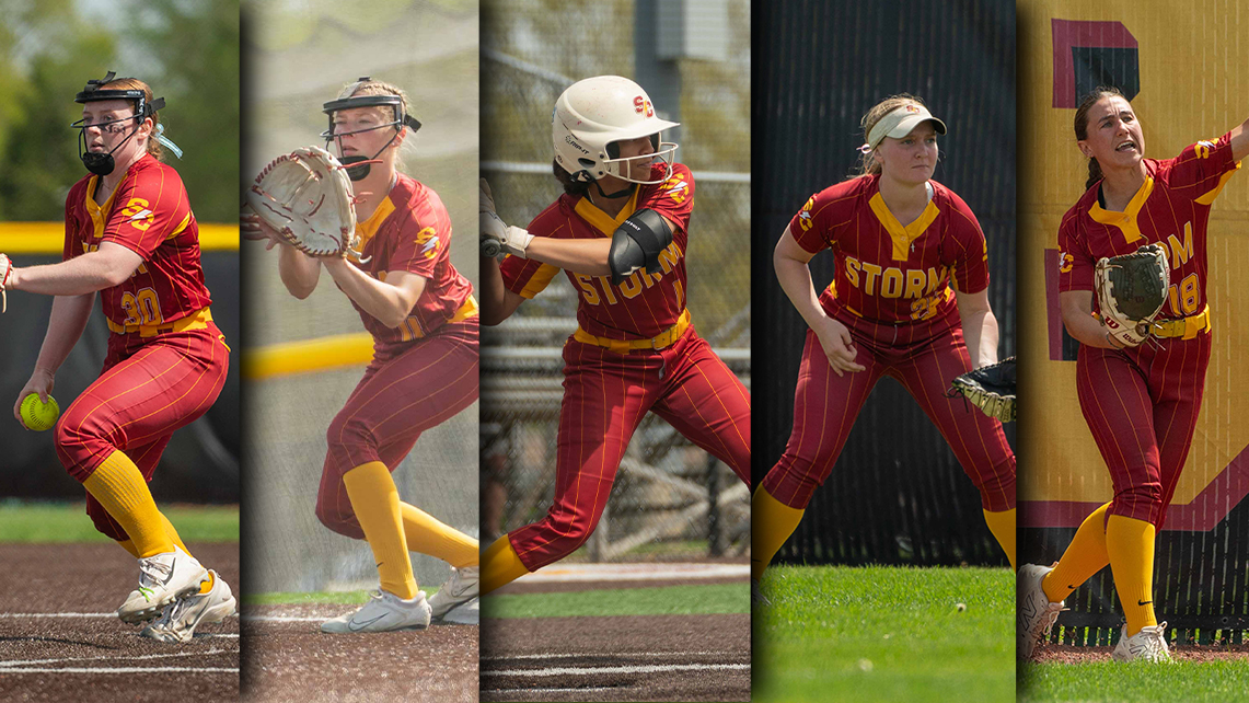 L to R: Marina Cronin, Megan Heidelbauer, Caelynn Obleton, Katie Shaner, Ashlyn Steen (photos by Frank Novak)