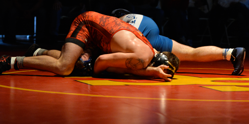 Wrestlers battle, but fall to Dubuque on Senior Day
